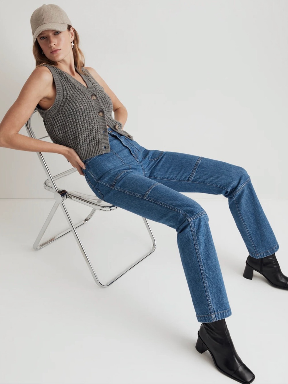 Madewell ’90s Straight Utility Jeans Fenwood Wash Size 25